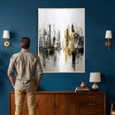 Abstract New York Wall Art Canvas Print, Gold Black Modern by MyGreatCanvas | Canvas Wall Art Prints | Photo Prints & Wall Decor