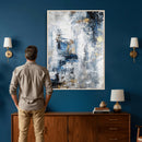 Blue Abstract Wall Art Canvas Print, Gold Black Modern by MyGreatCanvas | Canvas Wall Art Prints | Photo Prints & Wall Decor