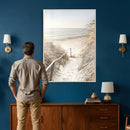 Coastal Beach Path Wall Art Canvas Print – Neutral Ocean by MyGreatCanvas | Canvas Wall Art Prints | Photo Prints & Wall Decor