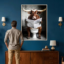 Texas Longhorn Cow Toilet Paper Canvas Wall Art, Funny by MyGreatCanvas | Canvas Wall Art Prints | Photo Prints & Wall Decor