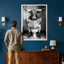 Texas Longhorn Cow Toilet Paper Canvas Wall Art, Funny by MyGreatCanvas | Canvas Wall Art Prints | Photo Prints & Wall Decor