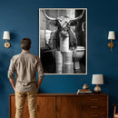 Texas Longhorn Cow Toilet Paper Canvas Wall Art, Funny by MyGreatCanvas | Canvas Wall Art Prints | Photo Prints & Wall Decor