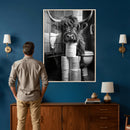 Highland Cow Toilet Paper Canvas Wall Art, Funny Bathroom by MyGreatCanvas | Canvas Wall Art Prints | Photo Prints & Wall Decor