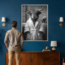 Funny Bathroom Wall Art Canvas Print, Highland Cow in by MyGreatCanvas | Canvas Wall Art Prints | Photo Prints & Wall Decor
