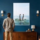 Splash Dive Wall Art – Ocean Waves Canvas Print, Summer Swim by MyGreatCanvas | Canvas Wall Art Prints | Photo Prints & Wall Decor