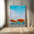 Beach Umbrellas Wall Art Canvas Print – Framed Tropical by MyGreatCanvas | Canvas Wall Art Prints | Photo Prints & Wall Decor