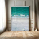 Turquoise Ocean Wall Art Canvas Print – White Sand Shore