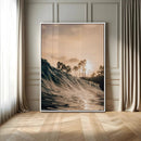 Sunset Wave Ocean Wall Art – Framed Palm Tree Canvas by MyGreatCanvas | Canvas Wall Art Prints | Photo Prints & Wall Decor
