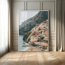 Mediterranean Coastal Cliffside Town Wall Art – Vibrant by MyGreatCanvas | Canvas Wall Art Prints | Photo Prints & Wall Decor