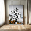 Personalized Street Sign Art Canvas Print by MyGreatCanvas | Canvas Wall Art Prints | Photo Prints & Wall Decor