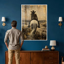 Cowgirl on Horse Wall Art Canvas Print – Western Equestrian by MyGreatCanvas | Canvas Wall Art Prints | Photo Prints & Wall Decor
