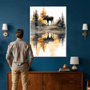 Abstract Moose Forest Wall Art Canvas Print – Wildlife by MyGreatCanvas | Canvas Wall Art Prints | Photo Prints & Wall Decor