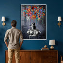 Banksy Inspired Boy Swing Wall Art Canvas Print by MyGreatCanvas | Canvas Wall Art Prints | Photo Prints & Wall Decor
