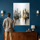 Abstract New York Wall Art Canvas Print, Gold Black Modern by MyGreatCanvas | Canvas Wall Art Prints | Photo Prints & Wall Decor