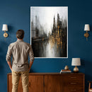 Abstract Urban Wall Art Canvas Print, Gold Black Modern by MyGreatCanvas | Canvas Wall Art Prints | Photo Prints & Wall Decor
