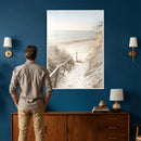 Coastal Beach Path Wall Art Canvas Print – Neutral Ocean by MyGreatCanvas | Canvas Wall Art Prints | Photo Prints & Wall Decor