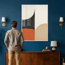 Geometric Abstract Wall Art Canvas Print, Orange Blue by MyGreatCanvas | Canvas Wall Art Prints | Photo Prints & Wall Decor