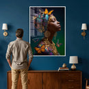 Butterfly Crown Gold Woman Portrait — Monarch Queen Canvas by MyGreatCanvas | Canvas Wall Art Prints | Photo Prints & Wall Decor