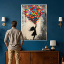 Banksy Street Art Canvas Wall Art, Girl Heart Balloons by MyGreatCanvas | Canvas Wall Art Prints | Photo Prints & Wall Decor