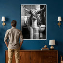 Texas Longhorn Cow Toilet Paper Canvas Wall Art, Funny by MyGreatCanvas | Canvas Wall Art Prints | Photo Prints & Wall Decor