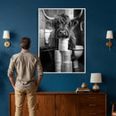 Highland Cow Toilet Paper Canvas Wall Art, Funny Bathroom by MyGreatCanvas | Canvas Wall Art Prints | Photo Prints & Wall Decor
