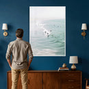 Surfers on Waves Canvas Wall Art, Aerial Ocean Photography by MyGreatCanvas | Canvas Wall Art Prints | Photo Prints & Wall Decor