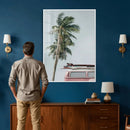 VW Van Palm Tree Canvas Wall Art, Pink Camper Surfboards by MyGreatCanvas | Canvas Wall Art Prints | Photo Prints & Wall Decor