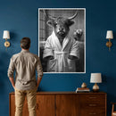 Funny Bathroom Wall Art Canvas Print, Highland Cow in by MyGreatCanvas | Canvas Wall Art Prints | Photo Prints & Wall Decor