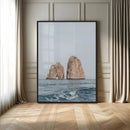 Faraglioni Capri Wall Art Canvas Print – Framed Serene Ocean