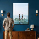 Splash Dive Wall Art – Ocean Waves Canvas Print, Summer Swim by MyGreatCanvas | Canvas Wall Art Prints | Photo Prints & Wall Decor