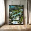 Palm Leaves Wall Art Canvas Print – Framed Tropical Vibes by MyGreatCanvas | Canvas Wall Art Prints | Photo Prints & Wall Decor