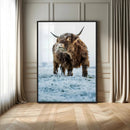 Minimalist Scottish Highland Cow Wall Art Canvas Print – by MyGreatCanvas | Canvas Wall Art Prints | Photo Prints & Wall Decor