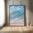 Aerial Ocean Waves Wall Art – Framed Tranquil Beach Canvas by MyGreatCanvas | Canvas Wall Art Prints | Photo Prints & Wall Decor