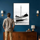 Minimal Boat Wall Art Canvas Print – Black and White Coastal by MyGreatCanvas | Canvas Wall Art Prints | Photo Prints & Wall Decor