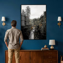 Moody Forest River Wall Art Canvas Print – Dark Evergreen by MyGreatCanvas | Canvas Wall Art Prints | Photo Prints & Wall Decor