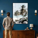 Tropical Trees Beach Wall Art Canvas Print, Coastal Ocean by MyGreatCanvas | Canvas Wall Art Prints | Photo Prints & Wall Decor