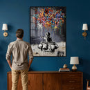 Banksy Inspired Boy Wall Art Canvas Print, Graffiti Balloon by MyGreatCanvas | Canvas Wall Art Prints | Photo Prints & Wall Decor
