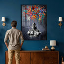 Banksy Inspired Boy Swing Wall Art Canvas Print by MyGreatCanvas | Canvas Wall Art Prints | Photo Prints & Wall Decor