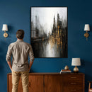 Abstract Urban Wall Art Canvas Print, Gold Black Modern by MyGreatCanvas | Canvas Wall Art Prints | Photo Prints & Wall Decor