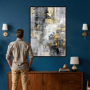 Gray Gold Abstract Wall Art Canvas Print, Textured Modern by MyGreatCanvas | Canvas Wall Art Prints | Photo Prints & Wall Decor