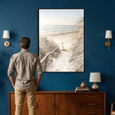 Coastal Beach Path Wall Art Canvas Print – Neutral Ocean by MyGreatCanvas | Canvas Wall Art Prints | Photo Prints & Wall Decor