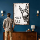 Funny Donkey Bathroom Wall Art Canvas Print, Nice Ass Farm by MyGreatCanvas | Canvas Wall Art Prints | Photo Prints & Wall Decor