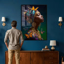 Butterfly Crown Gold Woman Portrait — Monarch Queen Canvas by MyGreatCanvas | Canvas Wall Art Prints | Photo Prints & Wall Decor