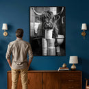 Highland Cow Toilet Paper Canvas Wall Art, Funny Bathroom by MyGreatCanvas | Canvas Wall Art Prints | Photo Prints & Wall Decor