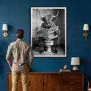 Funny Bathroom Canvas Wall Art, Texas Longhorn on Toilet by MyGreatCanvas | Canvas Wall Art Prints | Photo Prints & Wall Decor