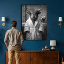 Funny Bathroom Wall Art Canvas Print, Highland Cow in by MyGreatCanvas | Canvas Wall Art Prints | Photo Prints & Wall Decor