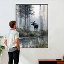 Abstract Moose Wall Art Canvas Print – Wildlife Nature by MyGreatCanvas | Canvas Wall Art Prints | Photo Prints & Wall Decor