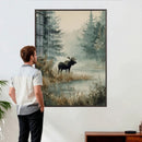 Watercolor Abstract Moose Wall Art Canvas Print – Wildlife by MyGreatCanvas | Canvas Wall Art Prints | Photo Prints & Wall Decor