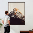 Golden Peak Mountain Wall Art Canvas Print, Minimal Alpine by MyGreatCanvas | Canvas Wall Art Prints | Photo Prints & Wall Decor