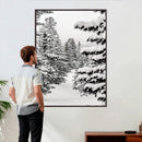 Winter Pine Forest Wall Art Canvas Print, Minimal Winter by MyGreatCanvas | Canvas Wall Art Prints | Photo Prints & Wall Decor